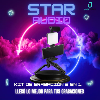 STAR AUDIO™-KIT DE GRABACION 3 EN 1