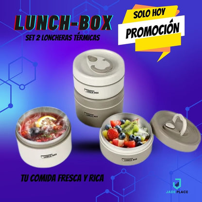 LUNCH-BOX™-SET DE DOS LONCHERAS TÉRMICAS